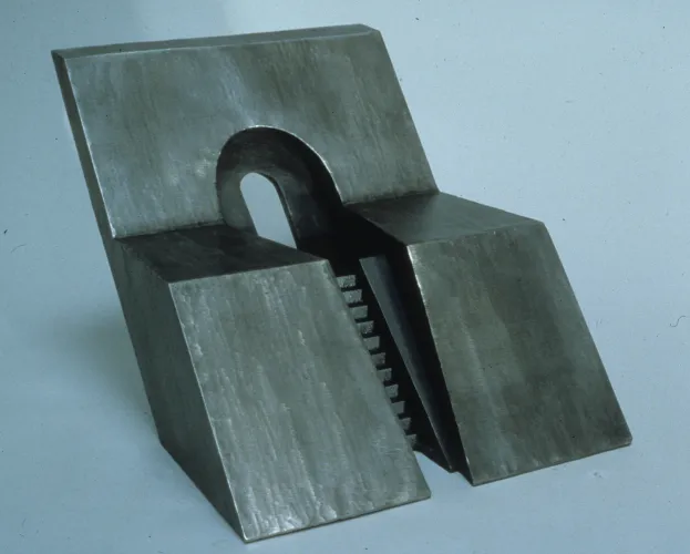 House of the Poet, Nickel Plated Steel, 13 x 20 x 15 inch, 1988