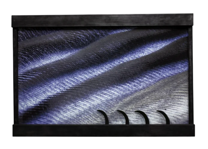 RPM Series 03, Digital Print, Pastel, Glass and Steel, 25 x 45 x 2 inch, 2009