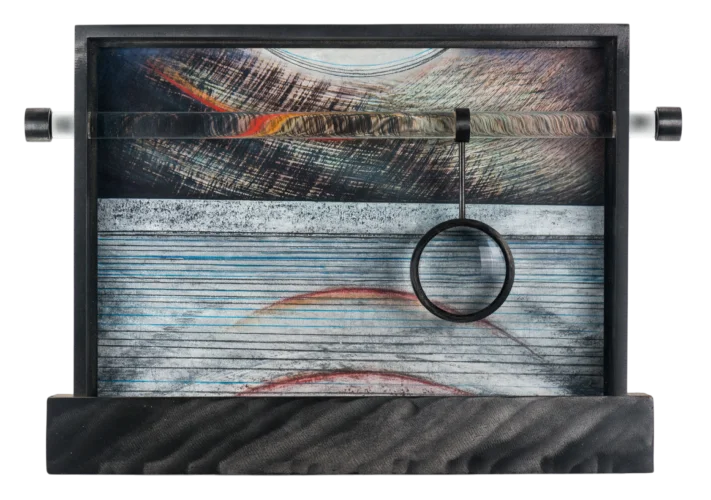 RPM Series 30, Digital Print, Pastel, Glass and Steel, 42 x 30 x 3 inch, 2011