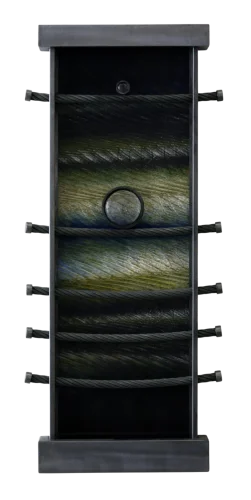 RPM Series 22, Digital Print, Pastel, Glass and Steel, 41 x 19 x 4 inch, 2011