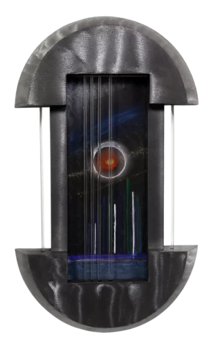 RPM Series 28, Digital Print, Pastel, Glass and Steel, 20 x 12 x 3 inch, 2011