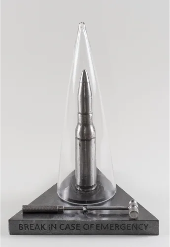 Break in Case of Emergency 2, Glass and Steel, 14 x 10 x 10 inch, 2015