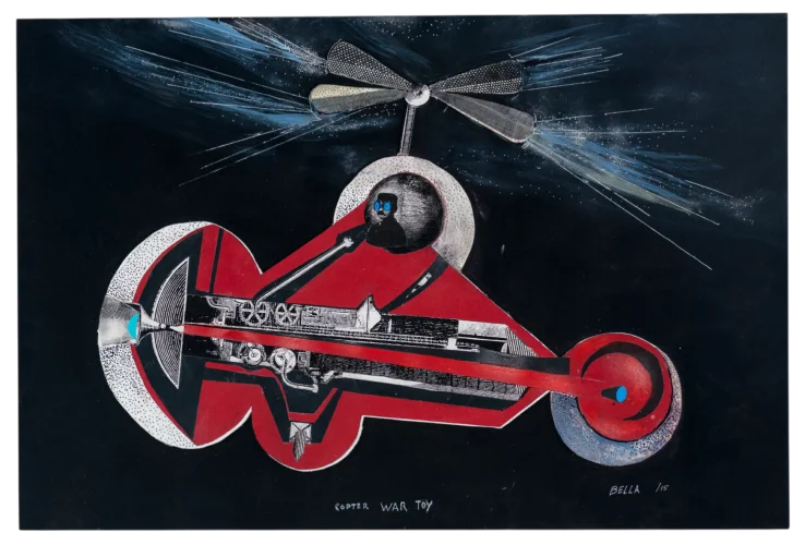 Copter, Collage, 20 x 30 x 2 inch, 2015
