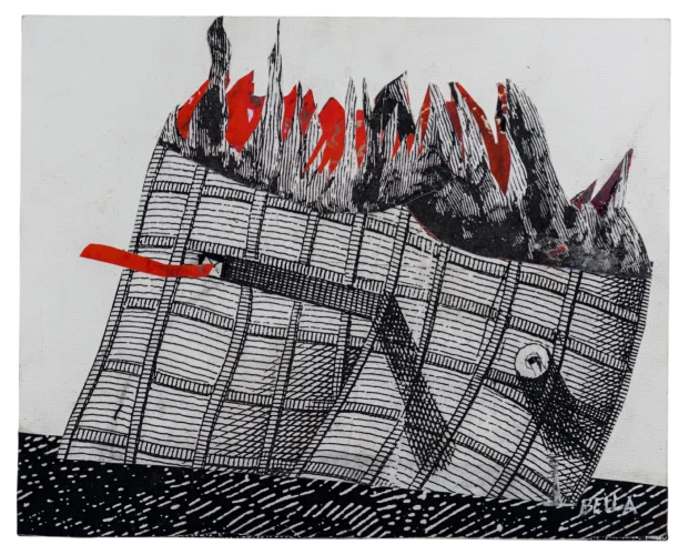 Ship of Fools, Collage, 8 x 10 x 1 inch, 2015