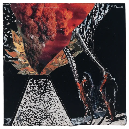 Dakota Pipeline, Collage, 5 x 5 x 2 inch, 2016