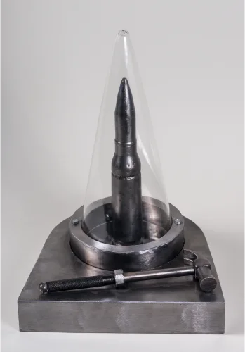 Break in Case of Emergency 3, Glass and Steel, 13 x 9 x 10 inch, 2019