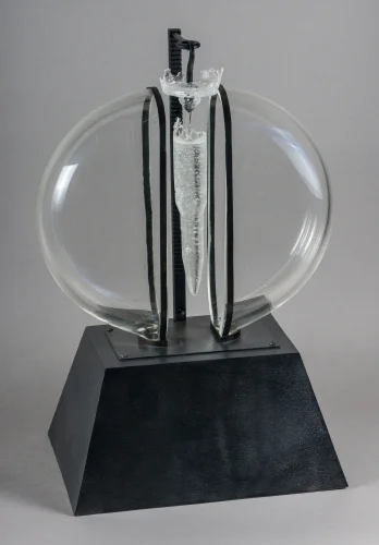 The Divide, Glass and Steel, 19 x 13 x 9 inch, 2019