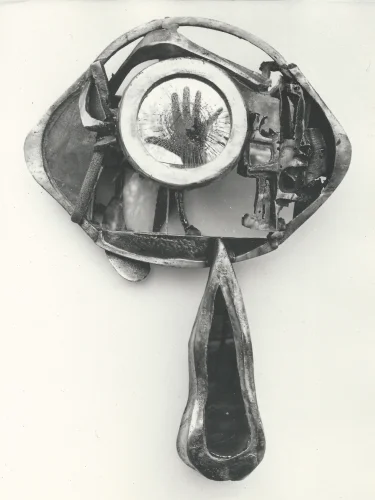 Hello Dali, Steel and Plexiglass, 16 x 12 x 6 inch, 1965