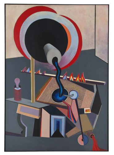 In a Rut, Acrylic on Canvas, 67 x 47 x 3 inch, 2011
