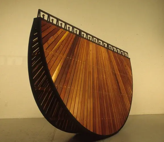  Navigator, Steel and Red Wood,  72 x 108 x 24 inch, 1996