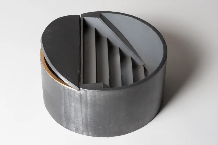 Tzedakah Box, Steel, 4 x 8 x 8 inch, 2014